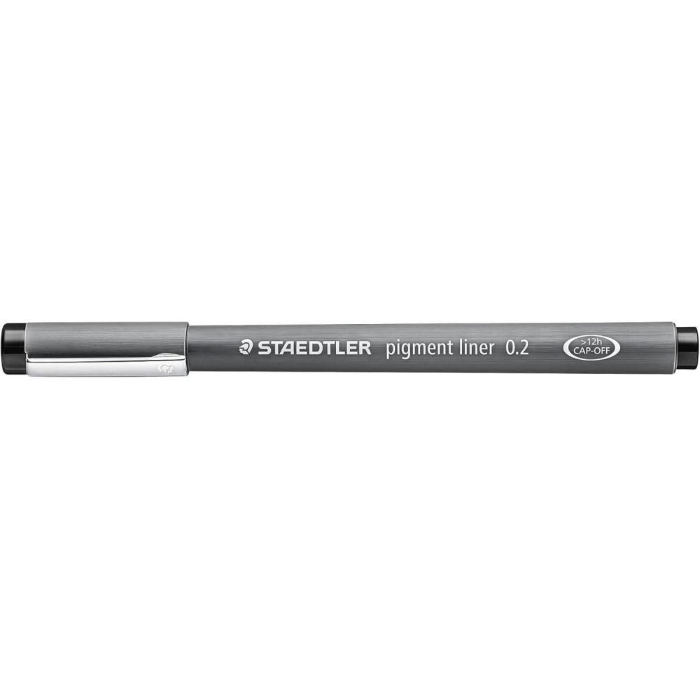 Staedtler Pigment Liner, Fineliner Pen for Drawing, Drafting, Journaling, 2mm, Black, 308 C2-9(10 Count (Pack of 1))