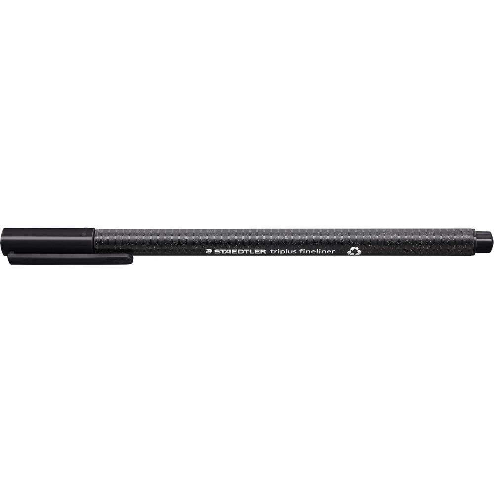 STAEDTLER Triplus Fineliner 334-3 Tips – Blue (Pack of 10)(Black)