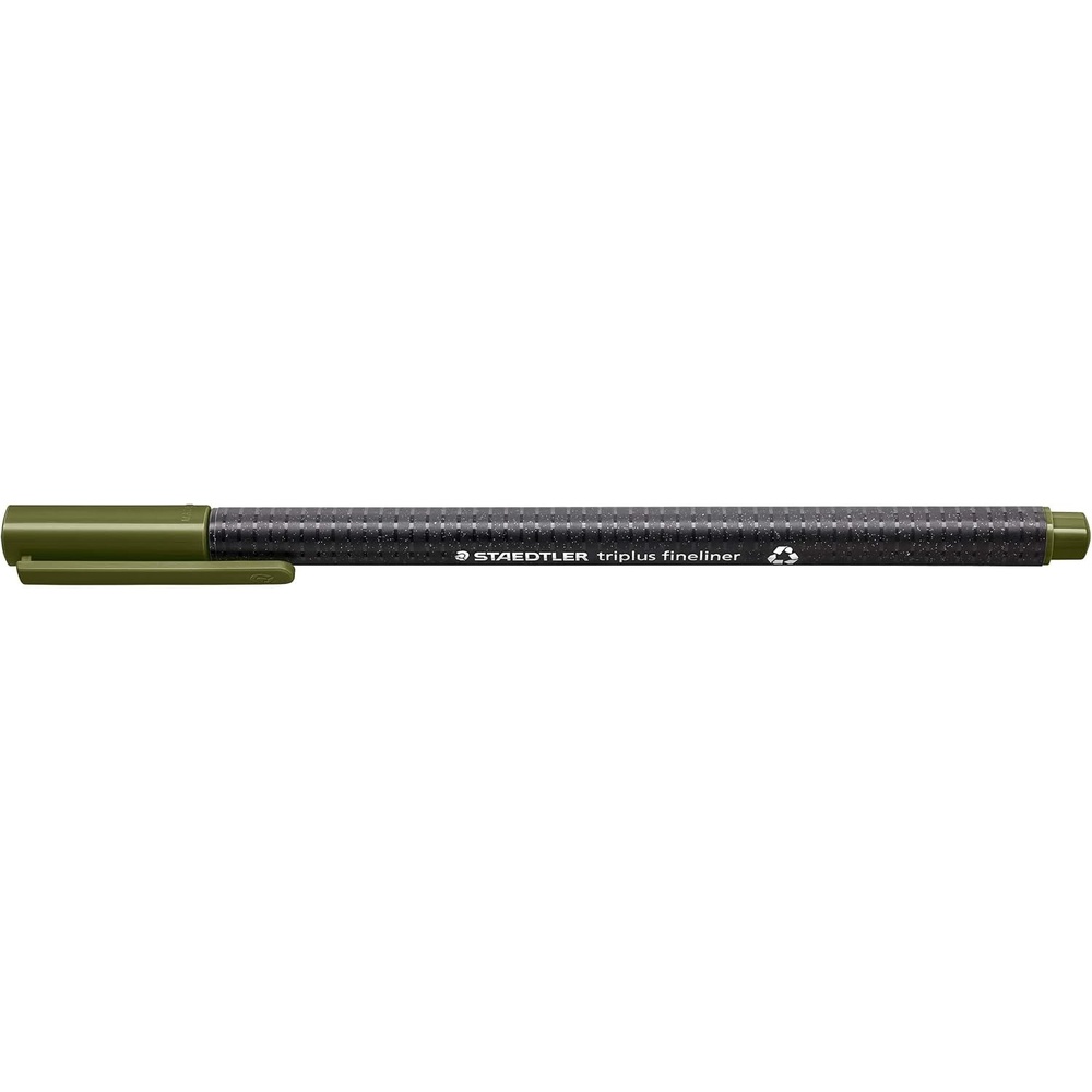 Staedtler triplus fineliner, Triangular Pens 0.3mm, Includes Easel Case for Home & Travel, 6 Pastel Colors, 334 SB6 PA(Olive Green)