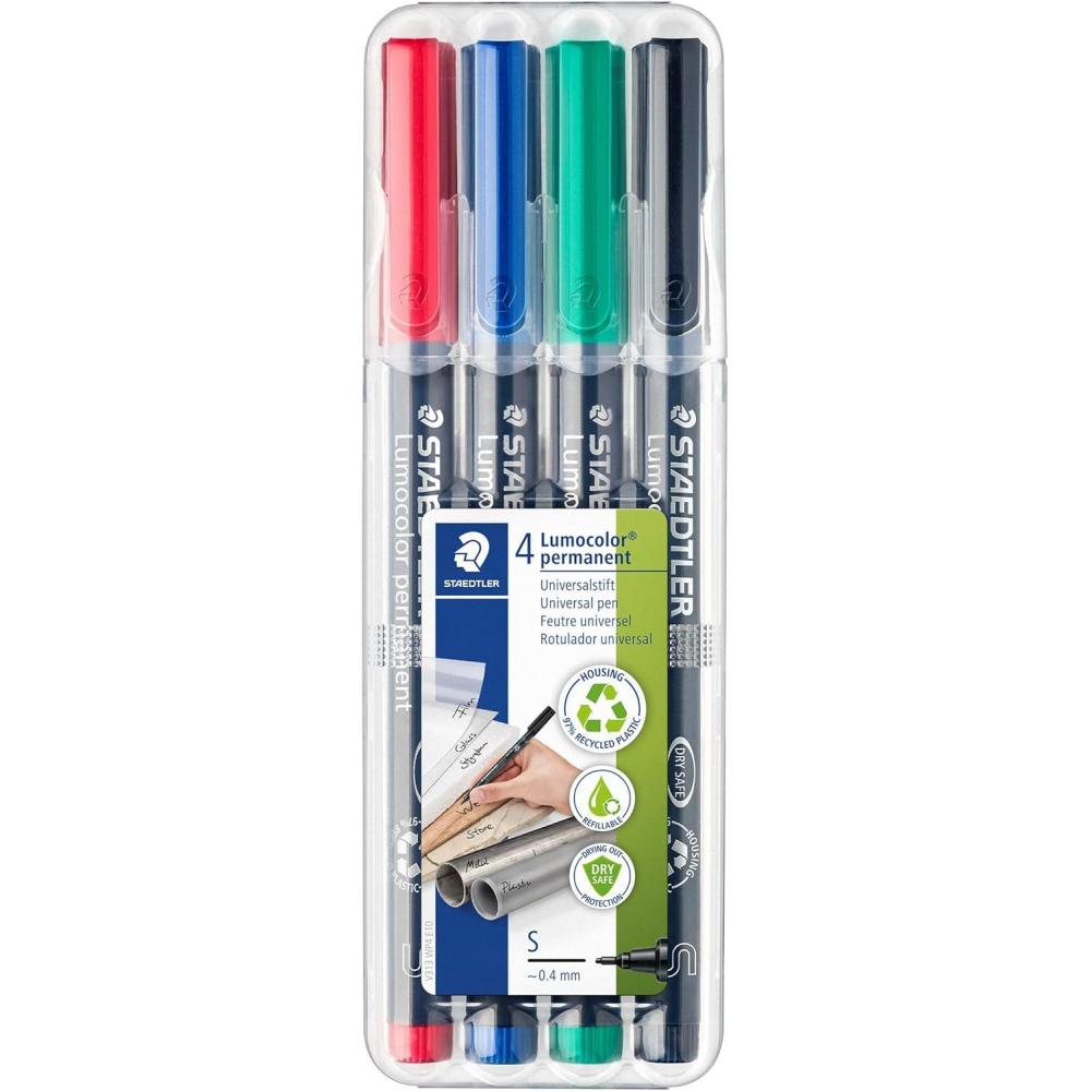 Staedtler Permanent Markers (STD313WP4A6), Pack of 4 pens