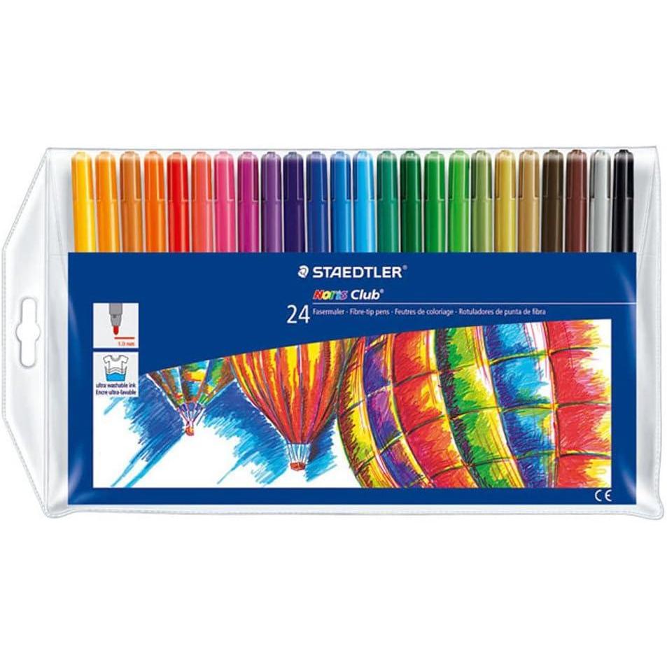 STAEDTLER Washable Felt Tip Markers for Kids, Ideal for Coloring & Drawing, 24 Pack, 325 WP24