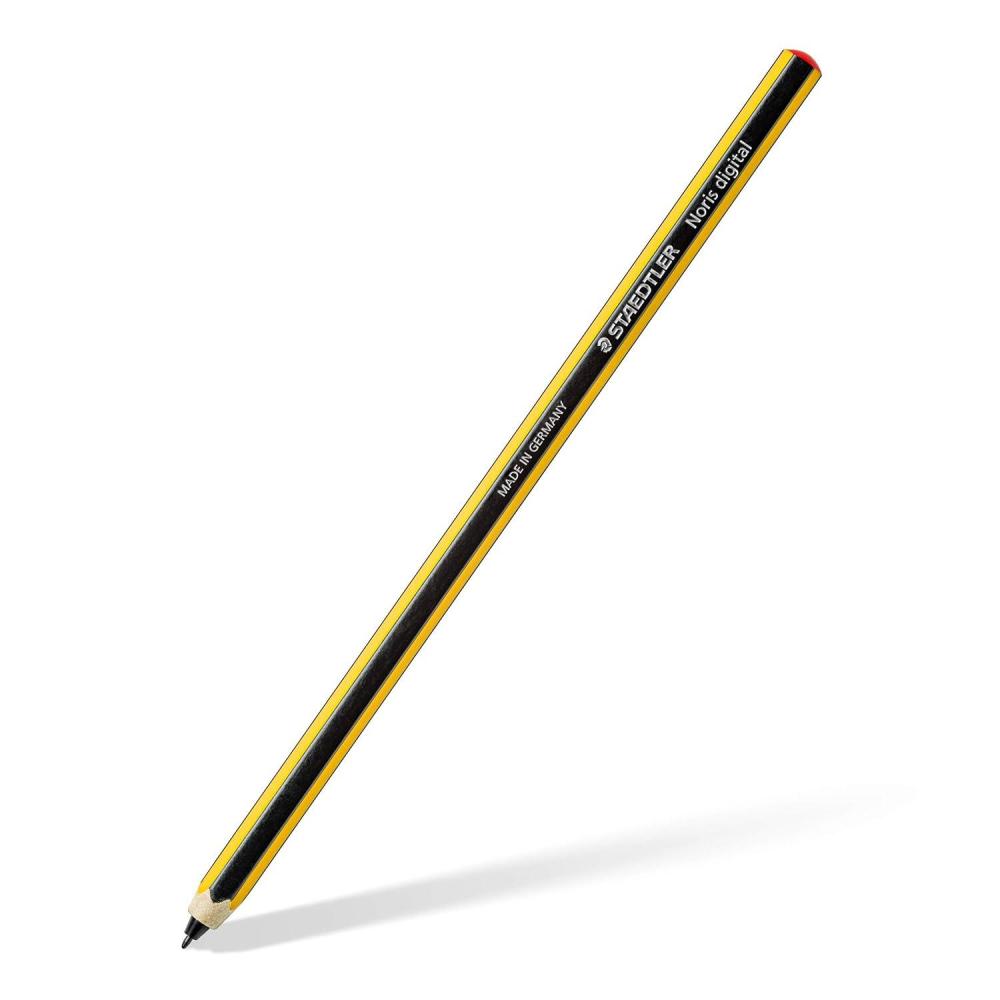 STAEDTLER Noris Classic Digital Stylus Pen: No Charging, EMR Palm Rejection, 4.096 Pressure Levels, Hexagonal Shape, Natural Writing and Drawing on Touchscreen Tablet, Laptop, Phone(Noris digital classic)