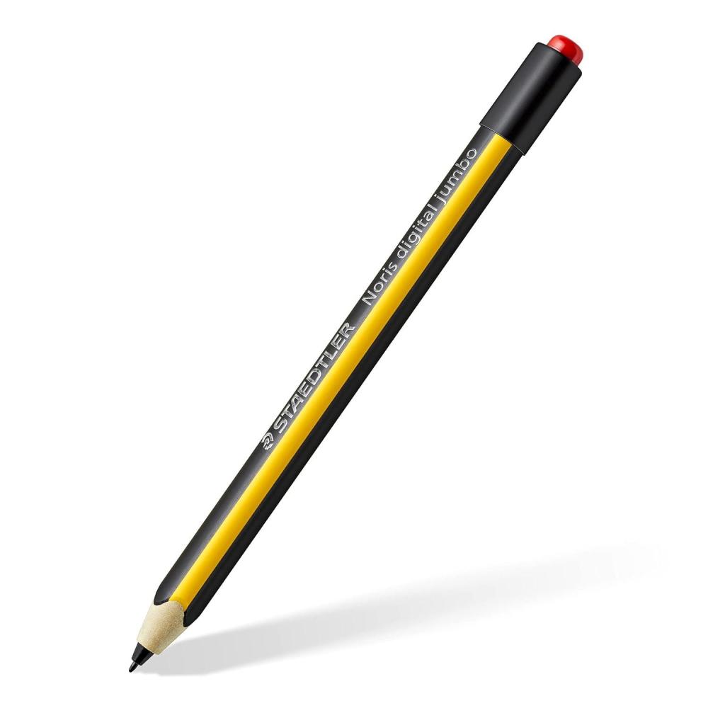 STAEDTLER Noris Classic Digital Stylus Pen: No Charging, EMR Palm Rejection, 4.096 Pressure Levels, Hexagonal Shape, Natural Writing and Drawing on Touchscreen Tablet, Laptop, Phone(Noris digital jumbo)
