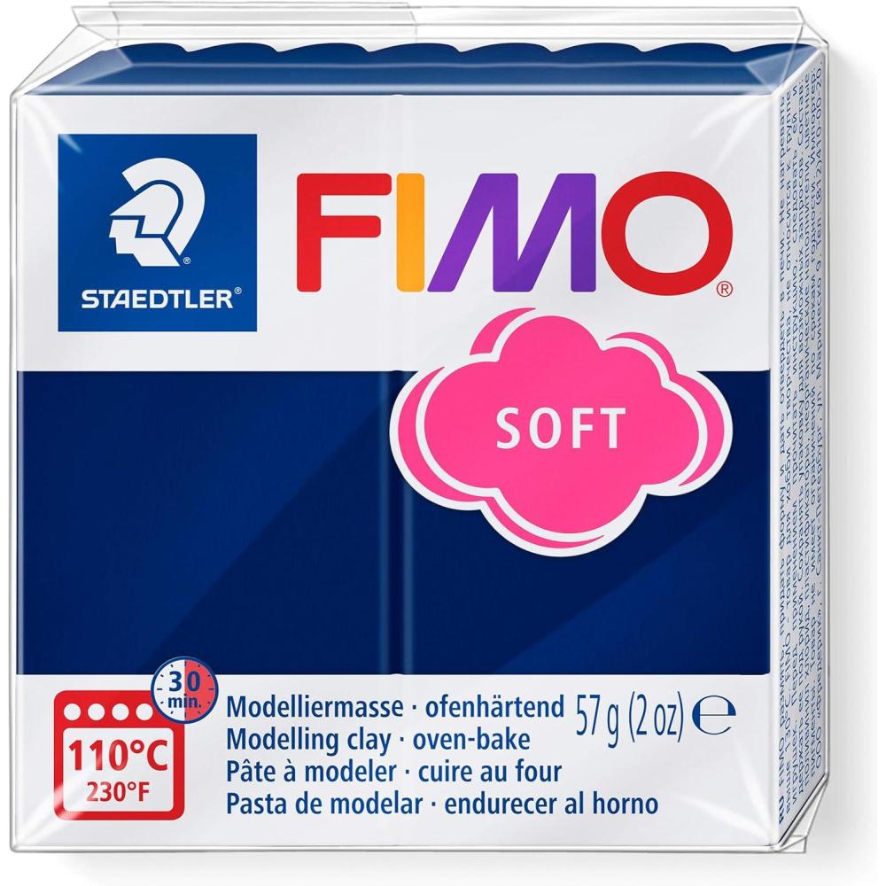 Staedtler FIMO Soft Polymer Clay – -Oven Bake Clay for Jewelry, Sculpting, Crafting, Brilliant Blue 8020-33(Windsor Blue)