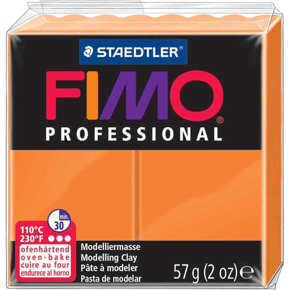 Staedtler Fimo Professional Oven Hardening Modelling Clay, 57G, Green(Orange)