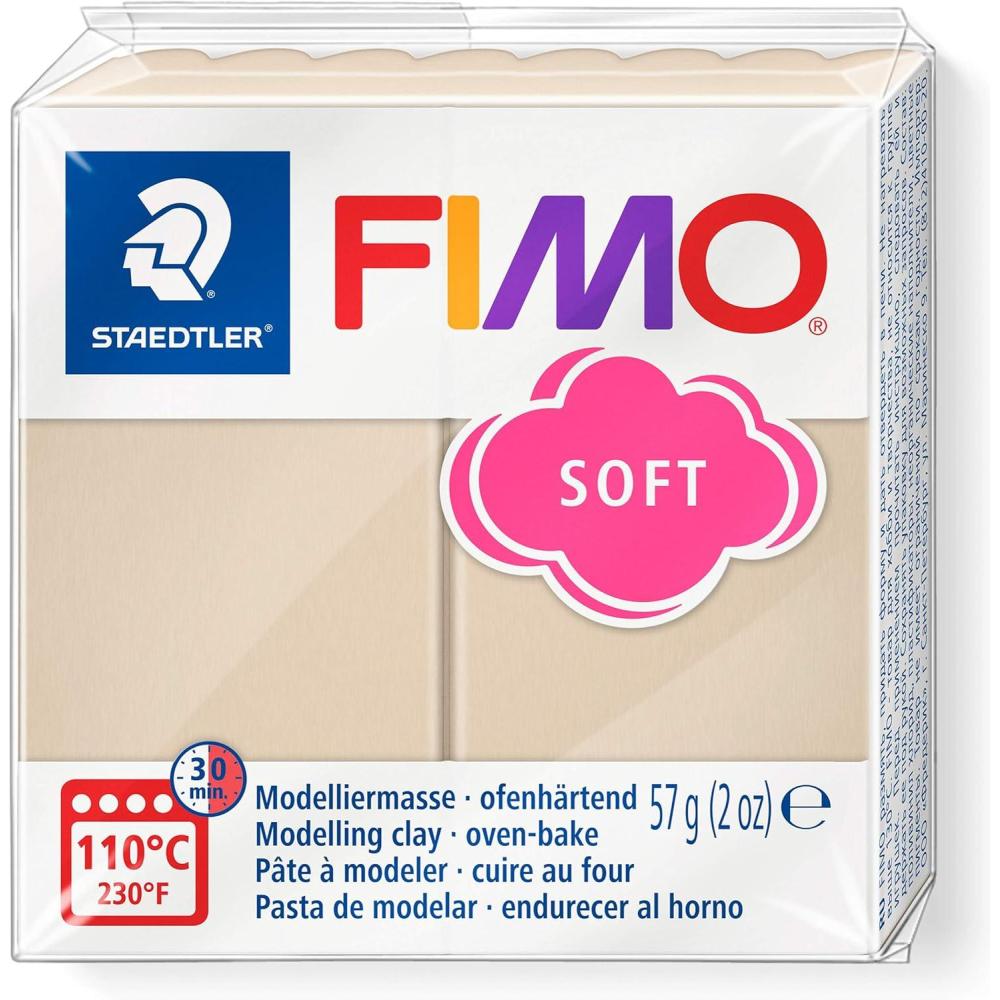 Staedtler FIMO Soft Polymer Clay – -Oven Bake Clay for Jewelry, Sculpting, Crafting, Brilliant Blue 8020-33(sahara)