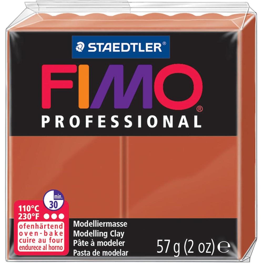 Staedtler Fimo Professional Oven Hardening Modelling Clay, 57G, Green(Terra Cotta)