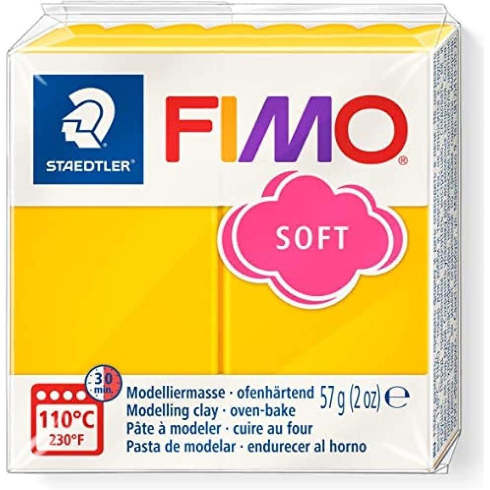 Staedtler FIMO Soft Polymer Clay – -Oven Bake Clay for Jewelry, Sculpting, Crafting, Brilliant Blue 8020-33(sunflower)