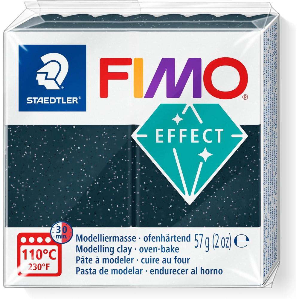 Staedtler FIMO Soft Polymer Clay – -Oven Bake Clay for Jewelry, Sculpting, Crafting, Brilliant Blue 8020-33(star dust)