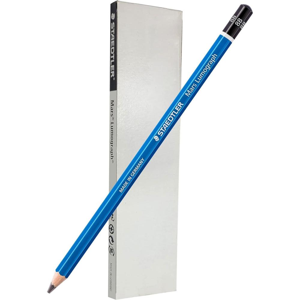 Staedtler Mars Lumograph 8B Graphite Art Drawing Pencil, 6 Pencils(8B)