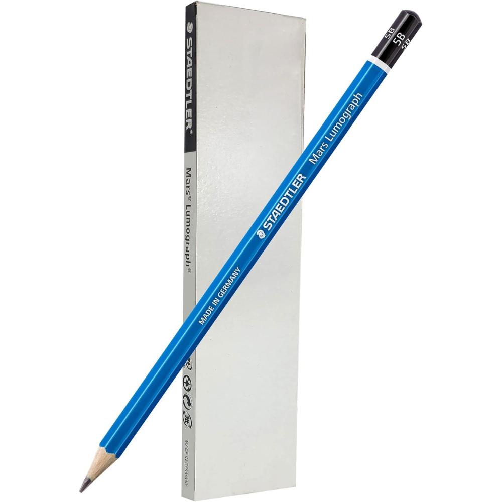 STAEDTLER Mars Lumograph 4H Graphite Art Drawing Pencil, 6 Pencils(5B)