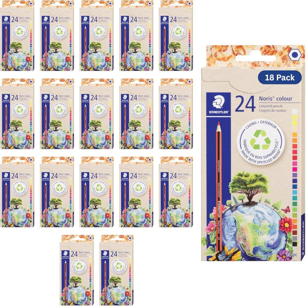 STAEDTLER Colored Pencils Set (24-Pack) for School Supplies – Break-Resistant Lead, Sustainably Made, Vibrant Colors for Artists & Students(432)