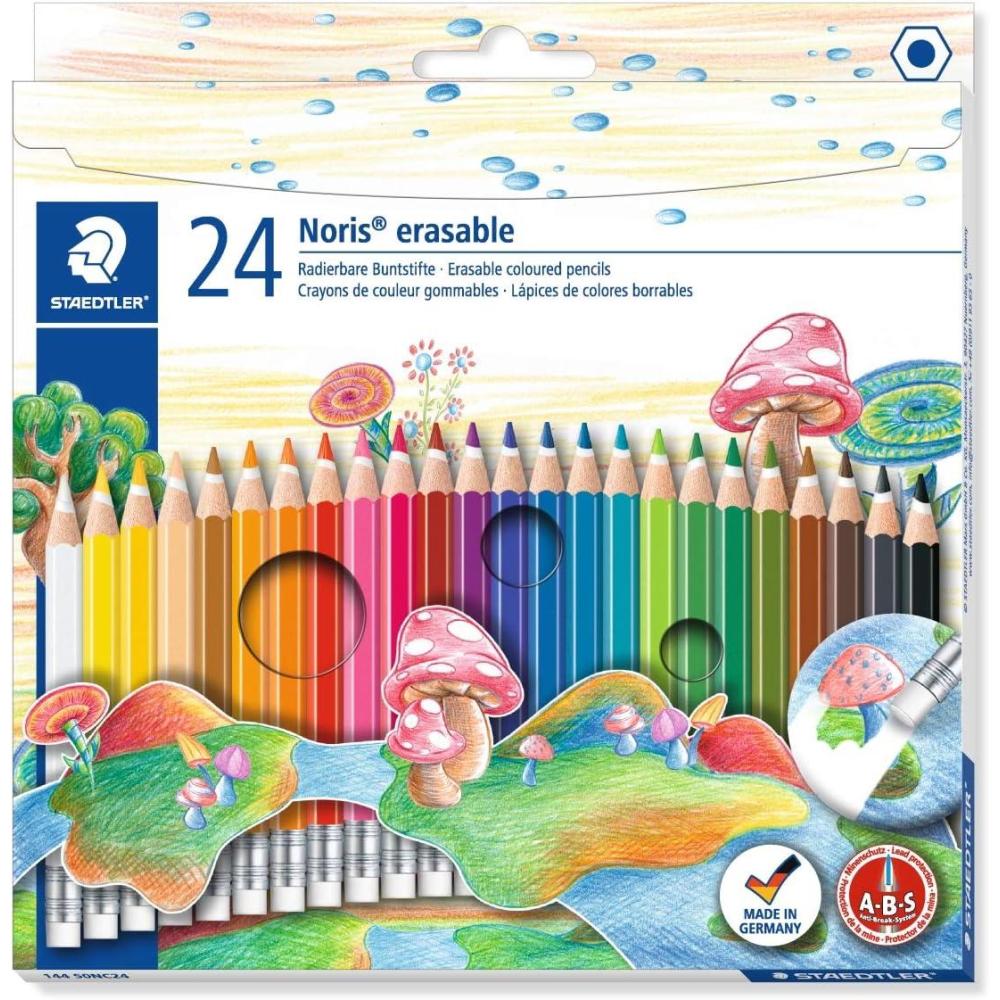 Staedtler Erasable Colored Pencils, 12 Colors (14450NC12)(24)