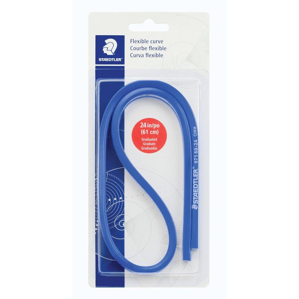 Staedtler Flexible Curve with Inch and Metric Scale Markings, 24 Inch/60cm, 97160-24BK(1)