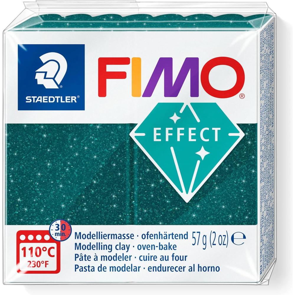 Staedtler FIMO Soft Polymer Clay – -Oven Bake Clay for Jewelry, Sculpting, Crafting, Brilliant Blue 8020-33(Galaxy Green)