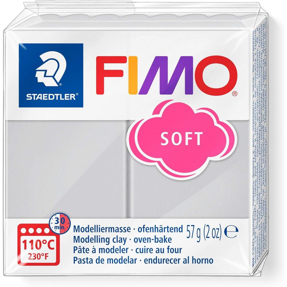 Staedtler FIMO Soft Polymer Clay – -Oven Bake Clay for Jewelry, Sculpting, Crafting, Brilliant Blue 8020-33(dolphin grey)