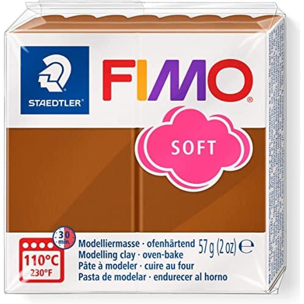 Staedtler FIMO Soft Polymer Clay – -Oven Bake Clay for Jewelry, Sculpting, Crafting, Brilliant Blue 8020-33(Caramel)