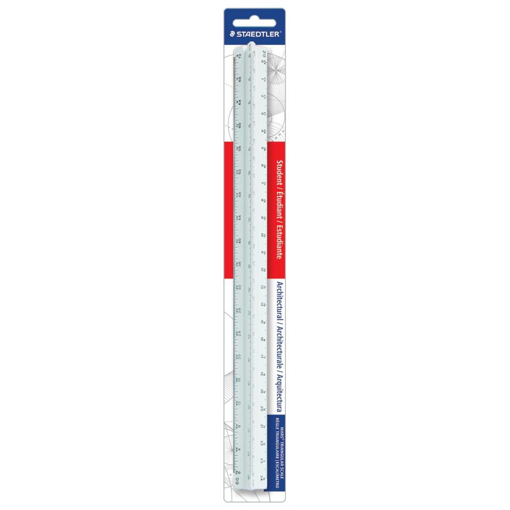 Staedtler 12-Inches Architect Triangular Scale (98719-31BK)