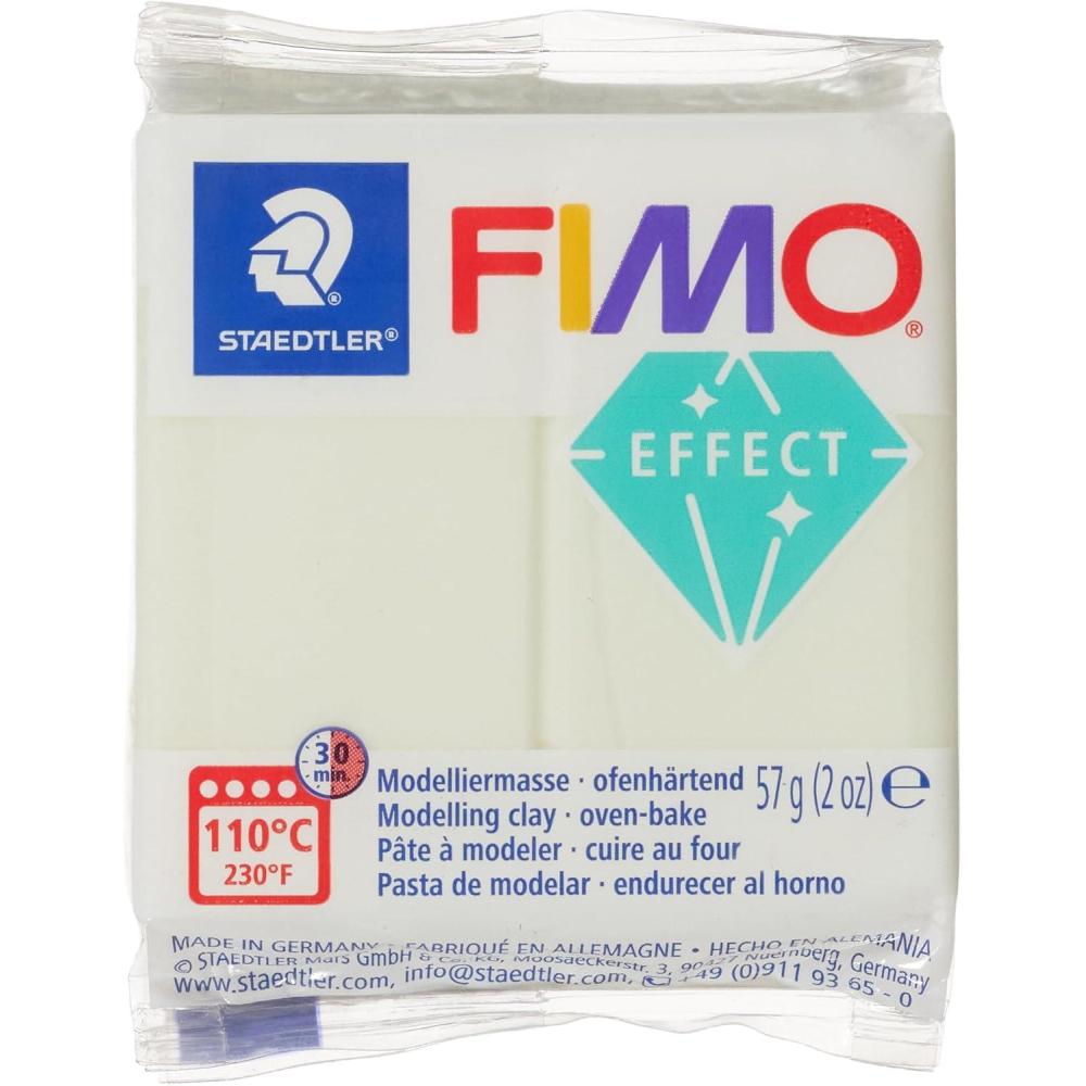Staedtler FIMO Soft Polymer Clay – -Oven Bake Clay for Jewelry, Sculpting, Crafting, Brilliant Blue 8020-33(noctilucent)