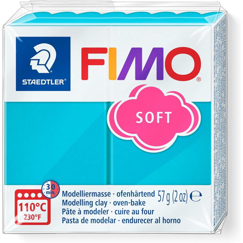 Staedtler FIMO Soft Polymer Clay – -Oven Bake Clay for Jewelry, Sculpting, Crafting, Brilliant Blue 8020-33(peppermint)