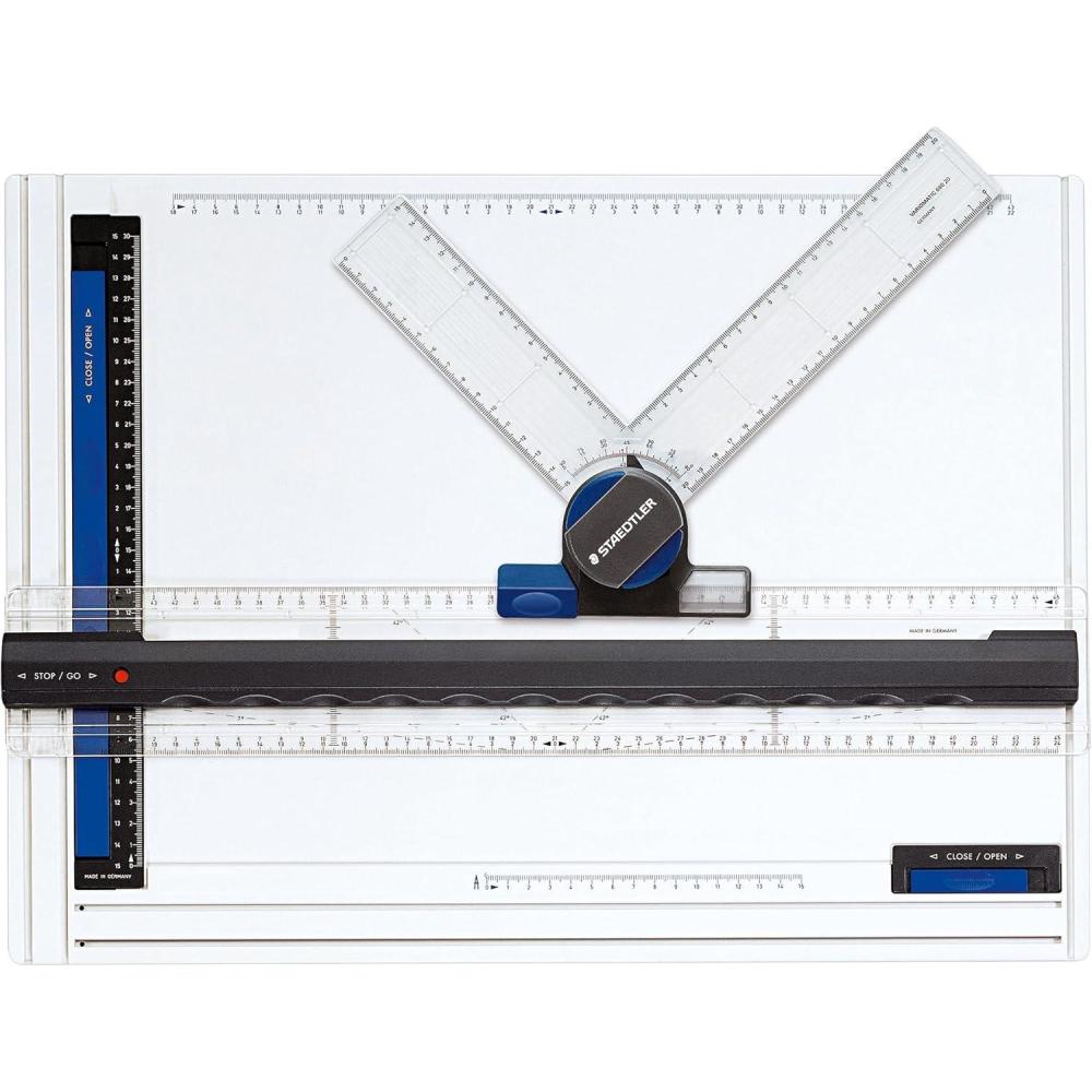 STAEDTLER Portable Drawing Board: 16 x 12 inches, Variomatic Drafting Head – Break-Resistant Plastic & Non-slip Feet – For Students, Professionals, & Designers – Ideal for Drawing, Drafting, Sketching
