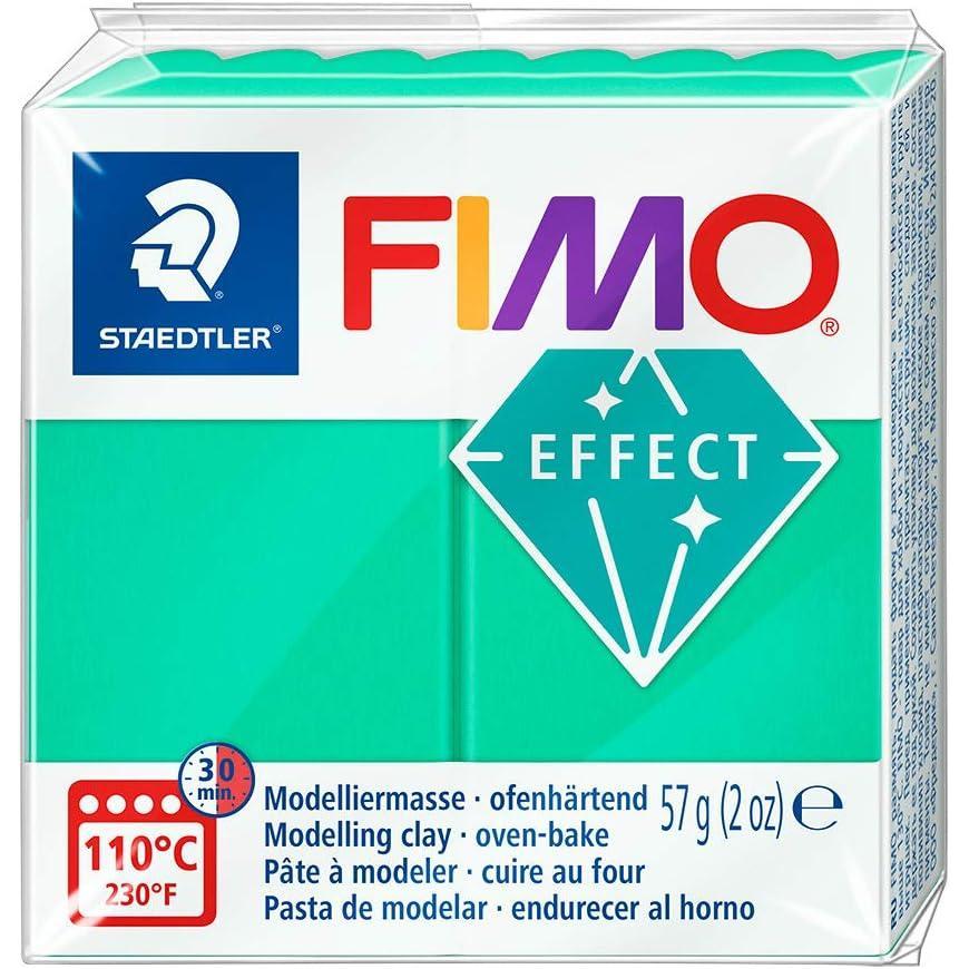 Staedtler FIMO Soft Polymer Clay – -Oven Bake Clay for Jewelry, Sculpting, Crafting, Brilliant Blue 8020-33(green translucent)