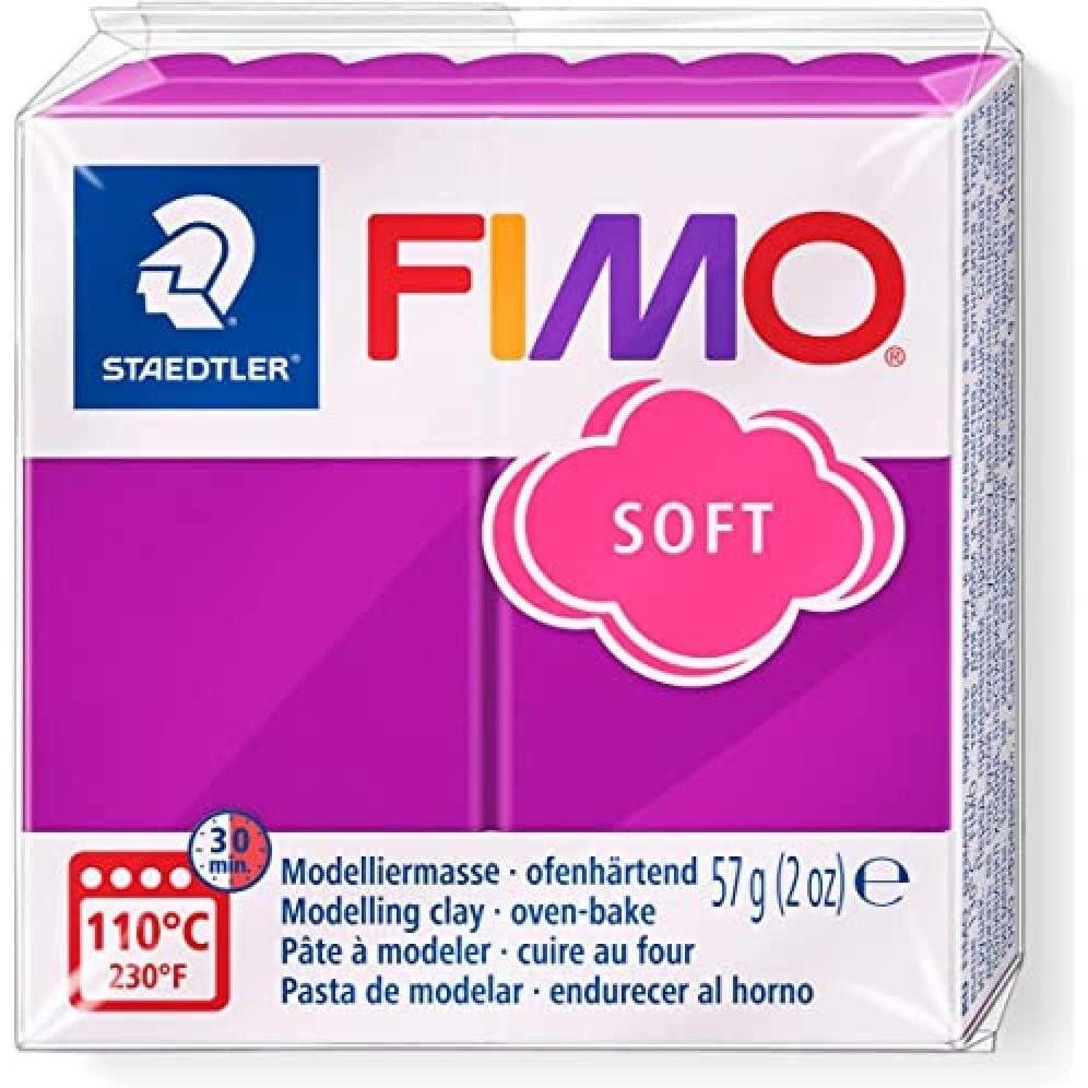 Staedtler FIMO Soft Polymer Clay – -Oven Bake Clay for Jewelry, Sculpting, Crafting, Brilliant Blue 8020-33(purple)