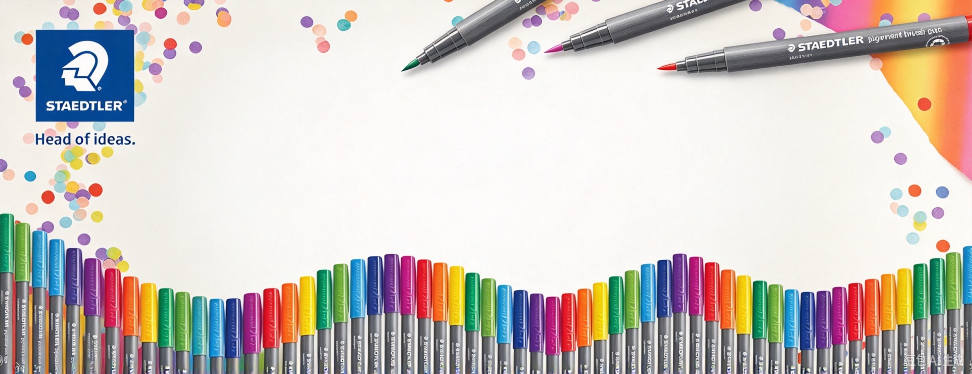Staedtler drawing pencils and fineliners on an artist desk